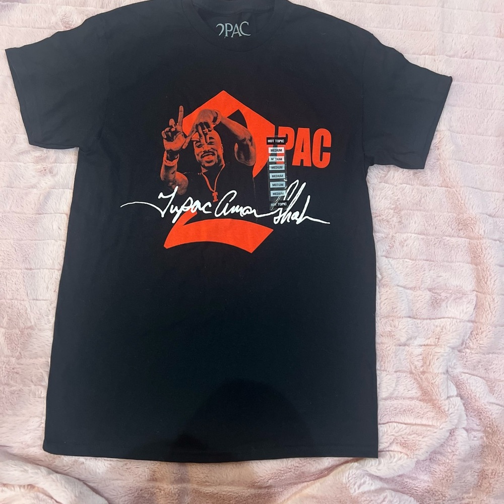 2PAC Black and Red Graphic Tee